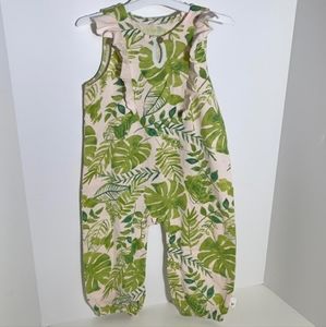 Burt's Bees Dawn  jungle leaves jumpsuit